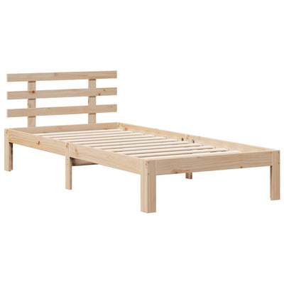 Sänky kirjahyllyllä ilman patjaa 90x200 cm täysi mänty