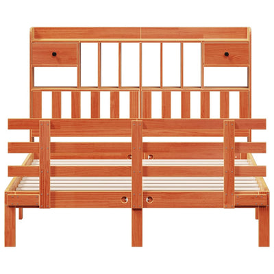 Vahanrusk sänky kirjahyllyllä ei patjaa Krakovszki 150x200cm (mänty)