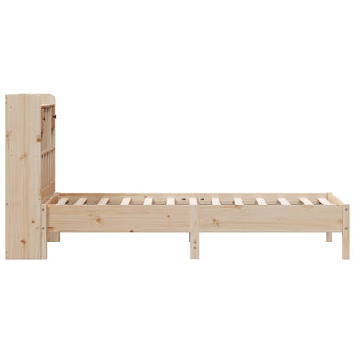 Sänky kirjahyllyllä ilman patjaa 75x190 cm täysi mänty