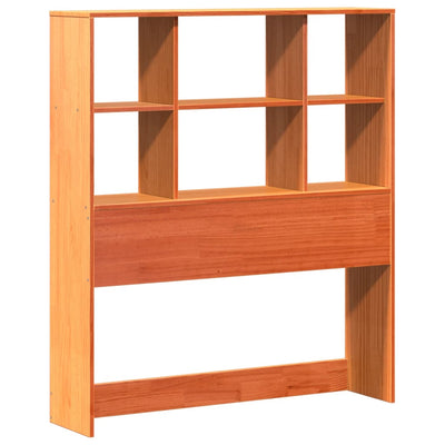 Sänky/kirjahylly ilman patjaa vahanruskea 75x190 cm täysi mänty