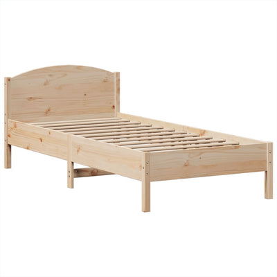 Sänky kirjahyllyllä ilman patjaa 100x200 cm täysi mänty