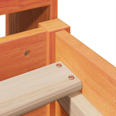 Vahanruskea sänky/kirjahylly ei patjaa Sfeir 100x200cm (mänty)