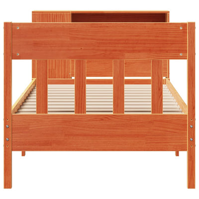 Vahanruskea sänky/kirjahylly ei patjaa Ananiea 100x200cm (mänty)