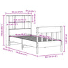 Vahanruskea sängynrunko ilman patjaa Dunu 90x190cm (mänty)