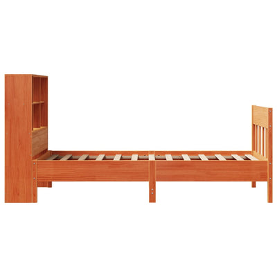 Sängynrunko ilman patjaa vahanruskea 75x190 cm täysi mänty