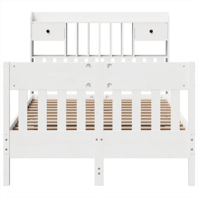 Valkoinen sängynrunko ilman patjaa Abi 135x190cm (mänty)