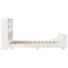 Valkoinen sängynrunko ilman patjaa Garofel 160x200cm (mänty)