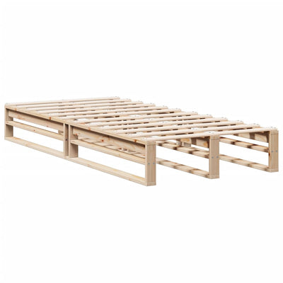 Sänky kirjahyllyllä ilman patjaa 90x190 cm täysi mänty