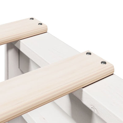 Valkoinen sänky kirjahyllyllä ei patjaa Bulucz 135x190cm (mänty)