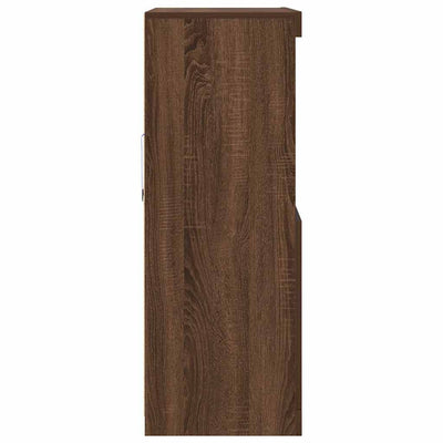 Senkki ruskea tammi 81x37x100 cm tekninen puu