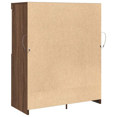 Senkki ruskea tammi 81x37x100 cm tekninen puu