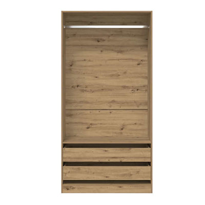 Käsityöläinen tammi vaatekaappi Onal 100x50x200cm (puinen)