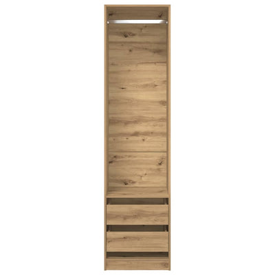 Vaatekaappi käsityöläinen tammi 50x50x200 cm tekninen puu