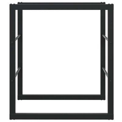 Polttopuuteline musta 55x30x61 cm teräs