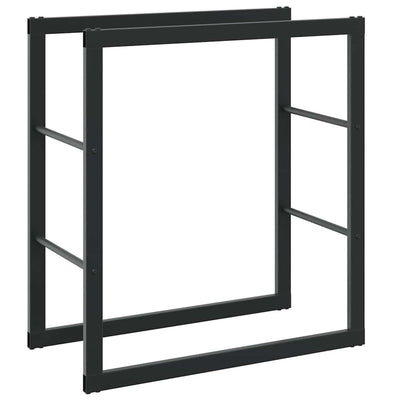 Polttopuuteline musta 55x30x61 cm teräs