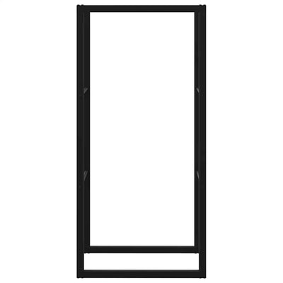 Polttopuuteline musta 55x30x116 cm teräs