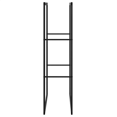 Polttopuuteline musta 55x30x116 cm teräs