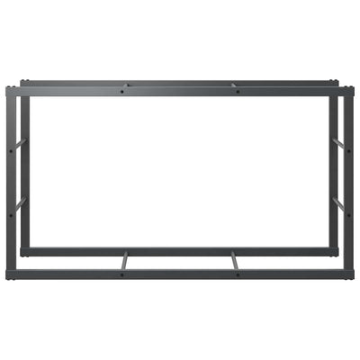 Polttopuuteline musta 110x30x61 cm teräs