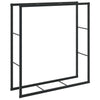 Polttopuuteline musta 110x30x116 cm teräs