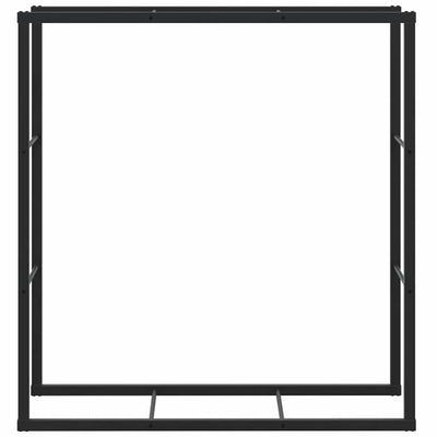 Polttopuuteline musta 110x30x116 cm teräs