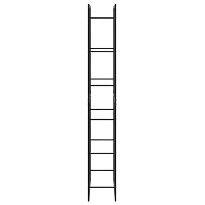 Polttopuuteline musta 50x30x209 cm teräs