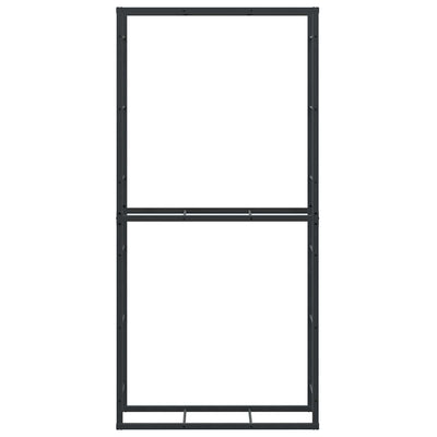Polttopuuteline musta 100x30x209 cm teräs