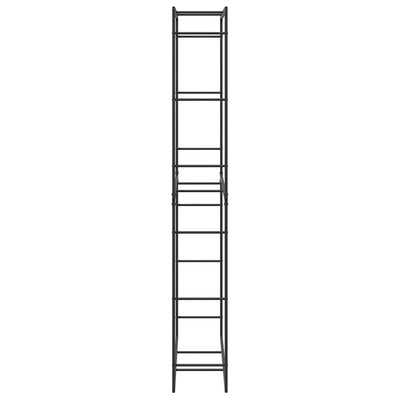 Polttopuuteline musta 100x30x209 cm teräs
