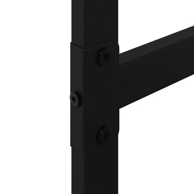 Polttopuuteline musta 100x30x209 cm teräs