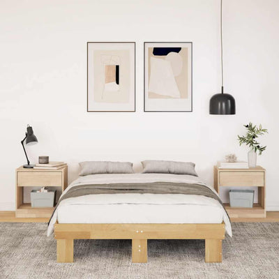 Sängynrunko ilman patjaa 120x200 cm massiivipuutammea