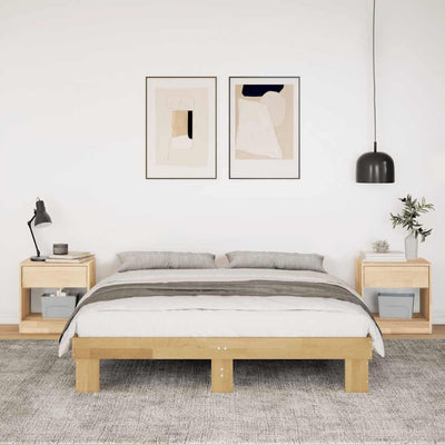 Sängynrunko ilman patjaa 140x200 cm massiivipuutammea
