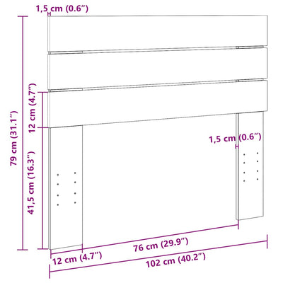 Sängynpääty 100 cm massiivipuutammea