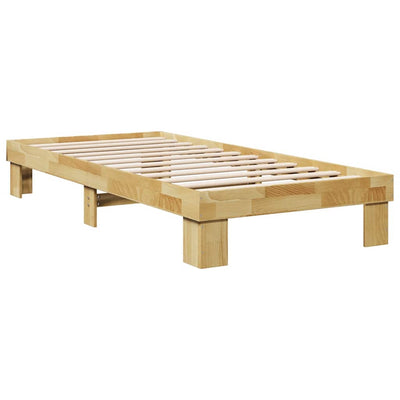Sängynrunko ilman patjaa 80x200 cm massiivipuutammea