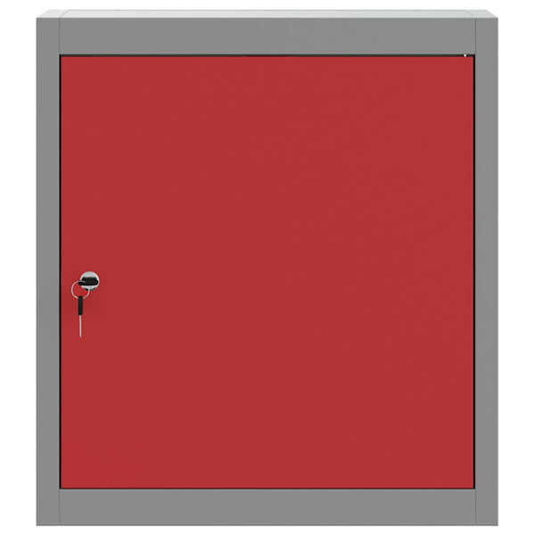 Työkalukaappi hyllyllä Punainen ja harmaa 50 x 20 x 55 cm Teräs