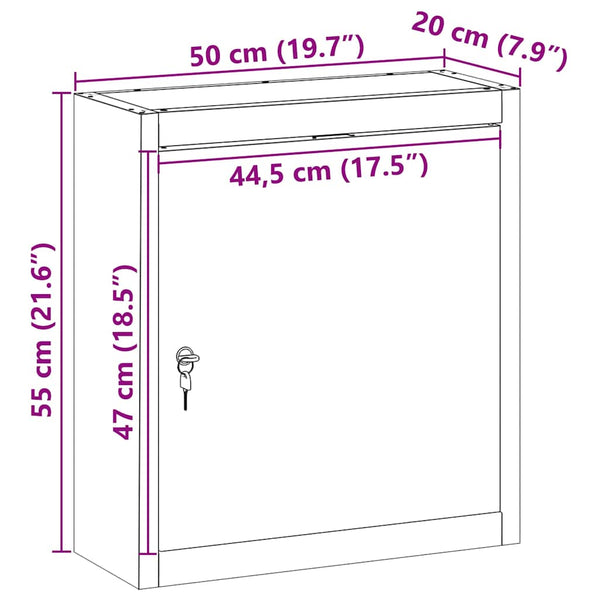 Työkalukaappi hyllyllä Punainen ja harmaa 50 x 20 x 55 cm Teräs