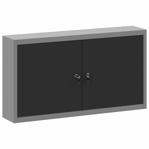 Työkalukaappi hyllyllä Mustat ja harmaa 100 x 20 x 55 cm Teräs