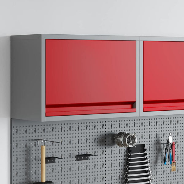 Työkalukaappi Punainen ja harmaa 50 x 25 x 35 cm Teräs