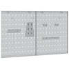 Työkaluseinäpaneeli 2 kpl Harmaa 100 x 1 x 60 cm Teräs