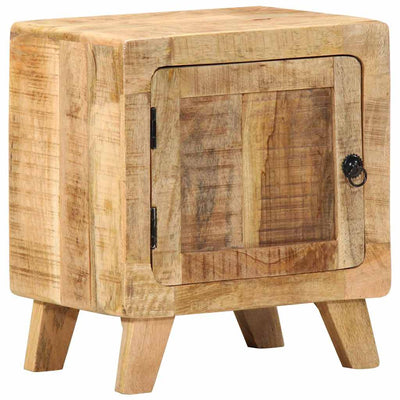 yöpöytäkaappi 2 kpl 40x32x46 cm massiivipuuta karkea mango