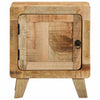 yöpöytäkaappi 2 kpl 40x32x46 cm massiivipuuta karkea mango