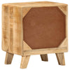 yöpöytäkaappi 2 kpl 40x32x46 cm massiivipuuta karkea mango