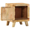 yöpöytäkaappi 2 kpl 40x32x46 cm massiivipuuta karkea mango