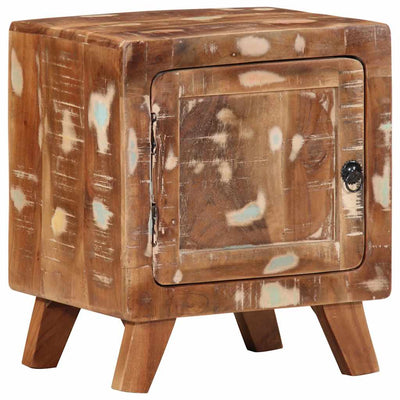 yöpöytäkaappi 2 kpl 40x32x46 cm massiivipuu kierrätetty