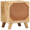 yöpöytäkaappi 2 kpl 40x32x46 cm massiivipuuta karkea mango
