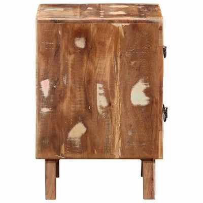 yöpöytäkaappi 2 kpl 40x32x46 cm massiivipuu kierrätetty