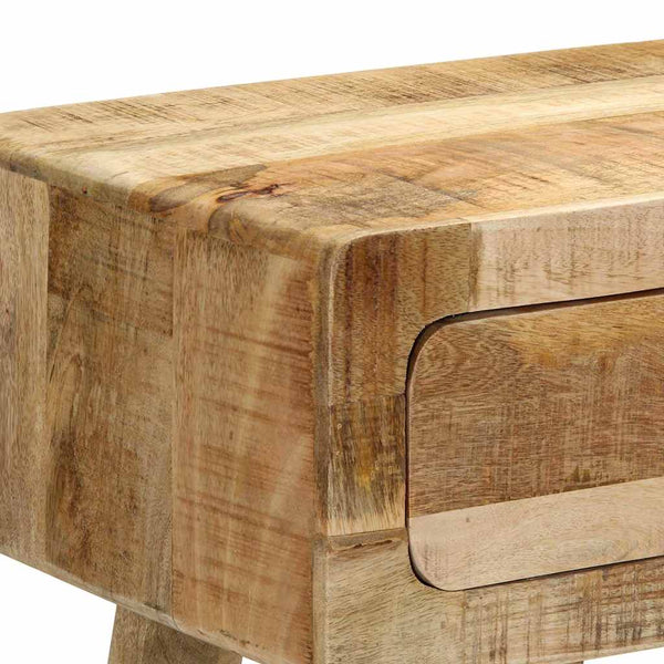 konsolipöytä 90x32x75 cm massiivipuuta karkea mango