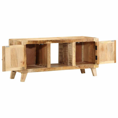 TV-kaappi 105x46x32 cm Massiivipuuta Karkea Mango