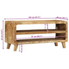 TV-kaappi 105x46x32 cm Massiivipuuta Karkea Mango