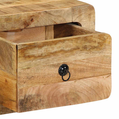 Seinä-TV-kaappi 100x32x25 cm Massiivipuuta Karkea Mango