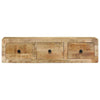 Seinä-TV-kaappi 100x32x25 cm Massiivipuuta Karkea Mango