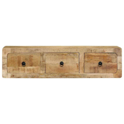 Seinä-TV-kaappi 100x32x25 cm Massiivipuuta Karkea Mango